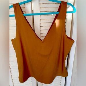 Express, XL body contour,tan brown sleeveless,V-Next top,like new,maybe  worn 1X